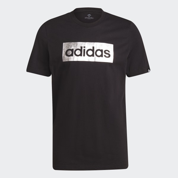 adidas Foil Box Logo Tee Black adidas New Zealand