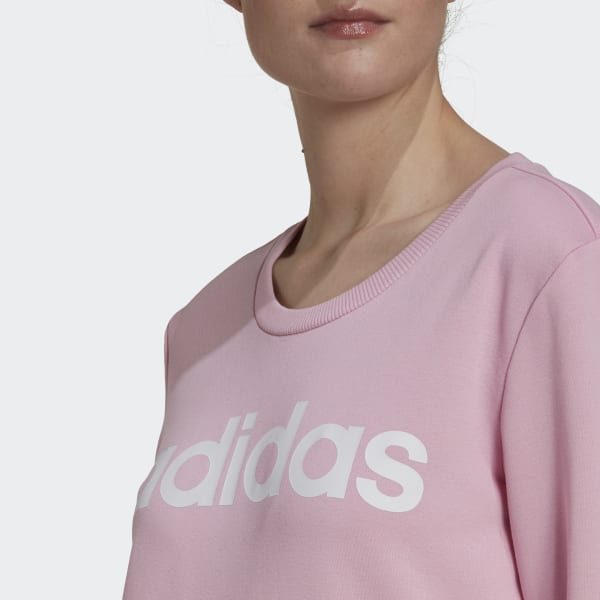 Rosa Blusa Moletom Essentials Logo 28876