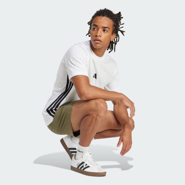 White Essentials 3-Stripes Single Jersey Tee
