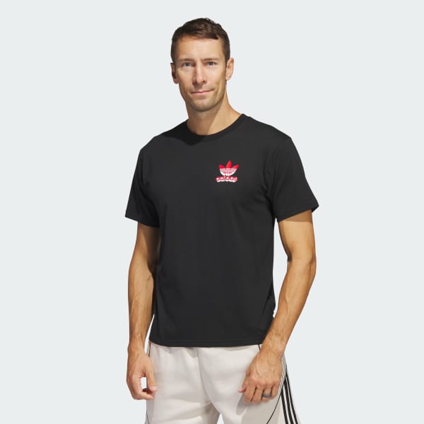 Black 3D Power Trefoil Tee