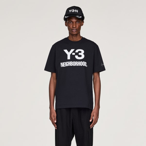 ブラック Y-3 NBHD LOGO TEE