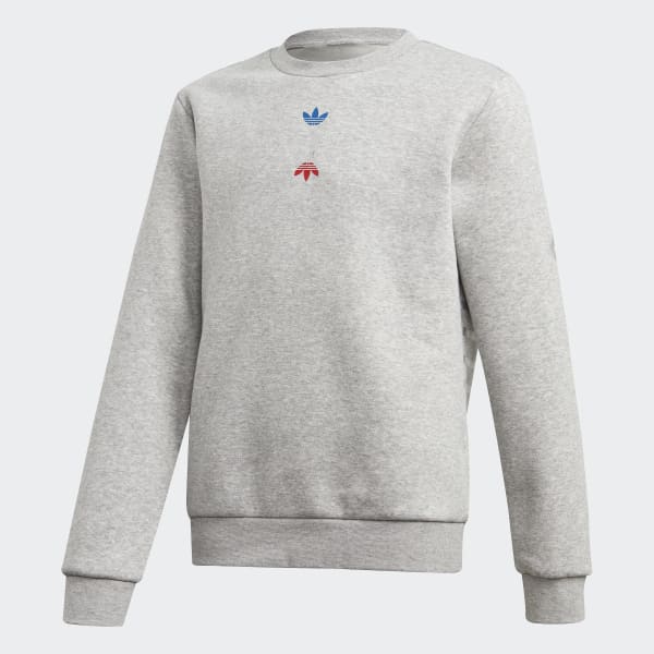 adidas grey crew sweatshirt