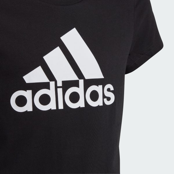 Negro Camiseta Essentials Logo Grande Algodón