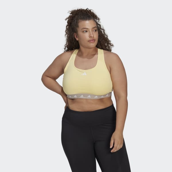 zlutá Podprsenka Powerreact Training Medium-Support Techfit (plus size) F6305