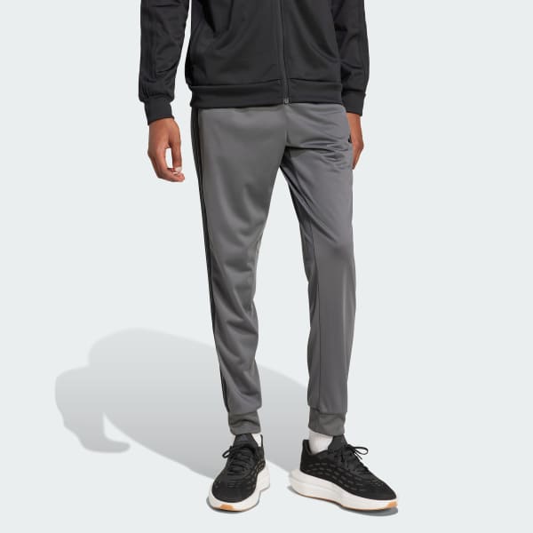 adidas 3-Stripes Tricot Regular Tapered Track Pants - Grey | Free