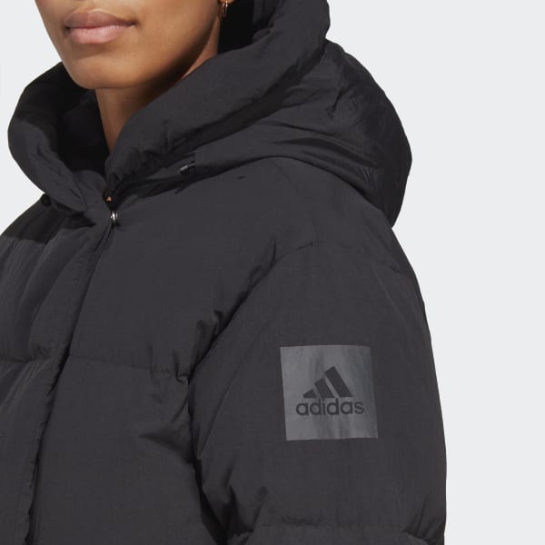 adidas Big Baffle Down Coat - Black | Women's Lifestyle | adidas US