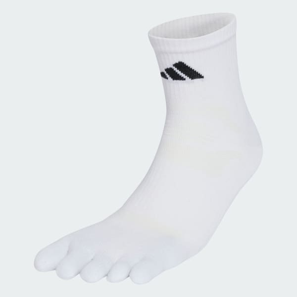 ホワイト サッカー 5本指ソックス 1足組