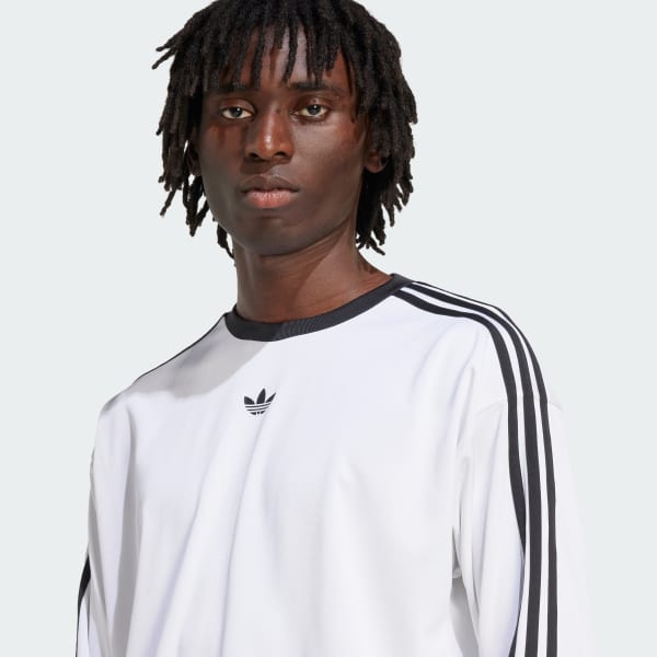 adidas Adicolor Jacquard Long-Sleeve Jersey - White | adidas New