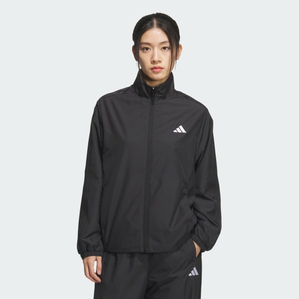Black 3 STRIPES 루스 핏 윈드브레이커 재킷
