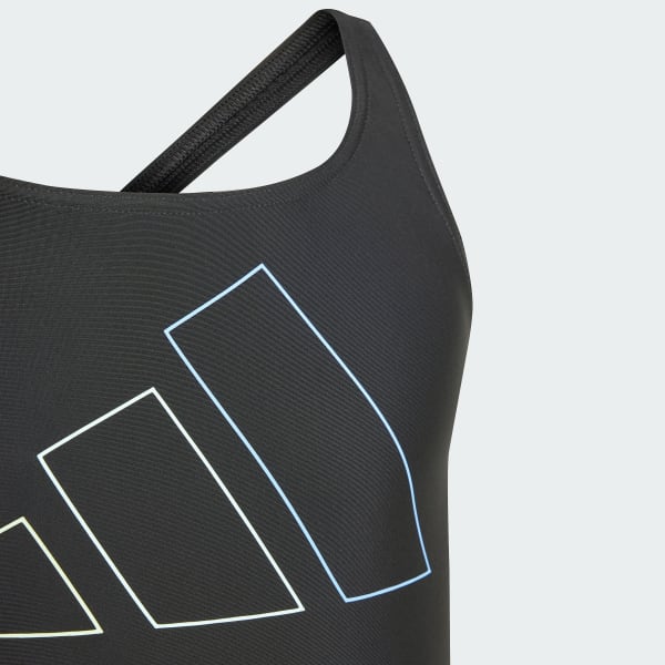 Noir Maillot de bain Performance Big Bars Enfants