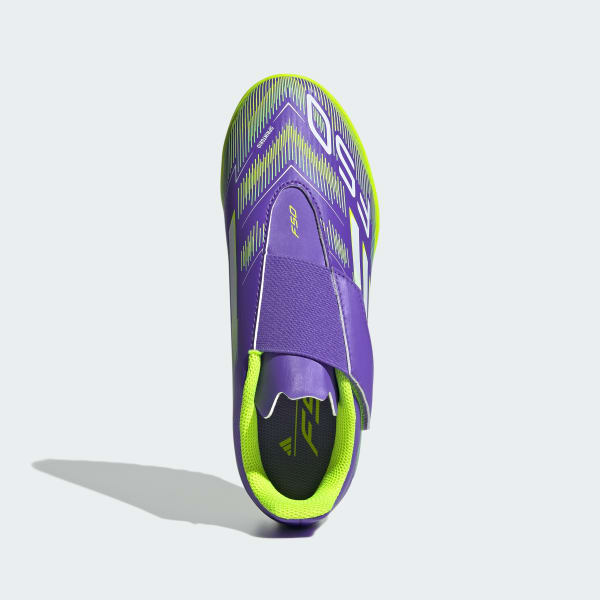 Purple F50 Club Hook-and-Loop Turf Boots Kids