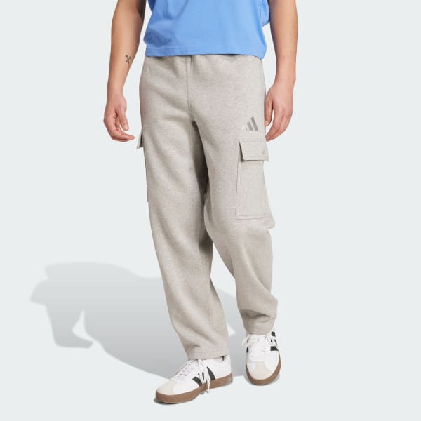 gris Pantalon droit cargo large molleton ALL SZN