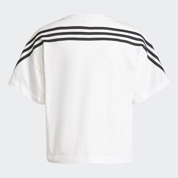 Blanco Camiseta Holgada Future Icons Sport 3 Rayas Algodón Orgánico