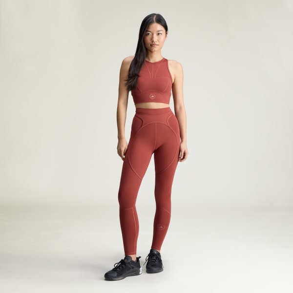 Castanho Leggings de Treino adidas by Stella McCartney