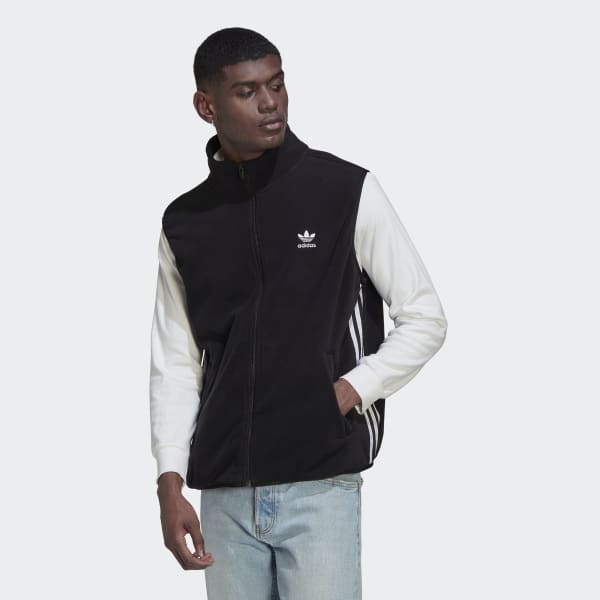 Vervolg gelei erectie adidas Adicolor 3-Stripes Fleece Vest - Black | Men's Lifestyle | adidas US