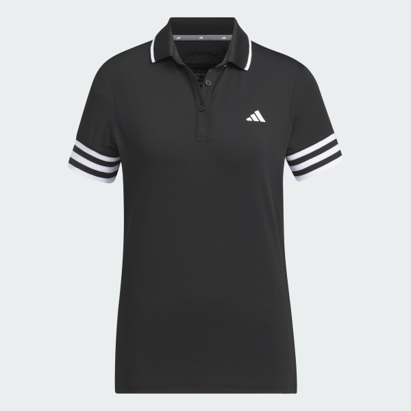 Black AEROREADY 3-Stripes Short Sleeve Polo Shirt