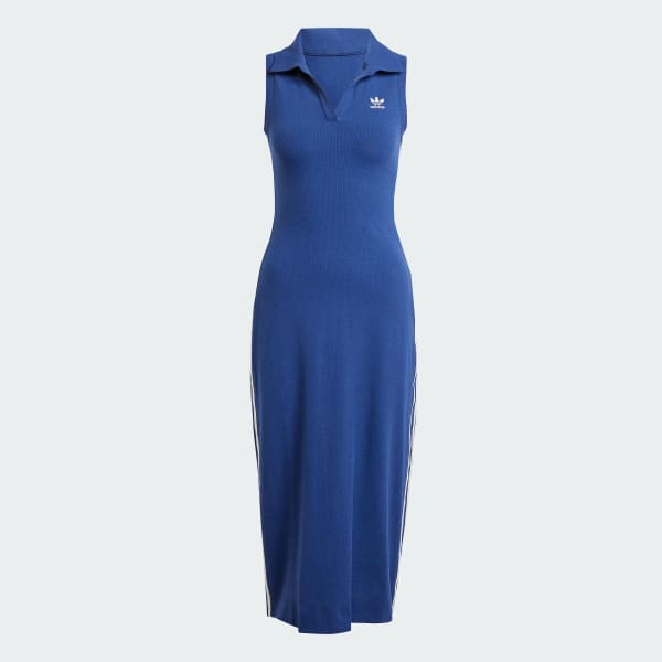 adidas Premium Originals Rib Dress - Blue | Free Delivery | adidas UK