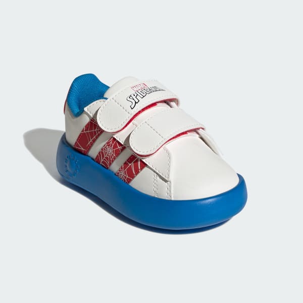 Hvid adidas x Marvel Spider-Man Grand Court sko til børn