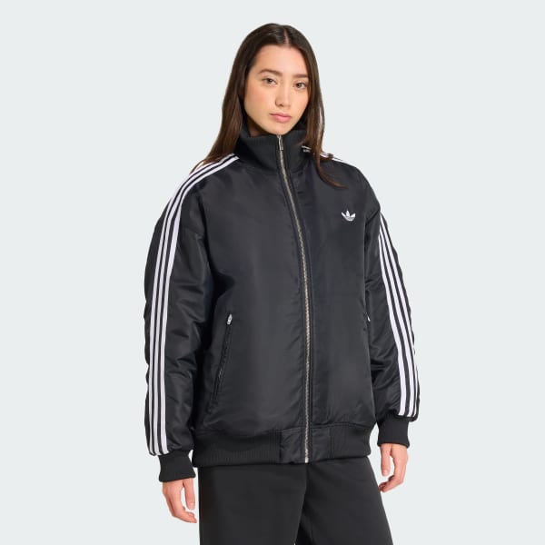 Black Firebird Oversized Bomber Jacket