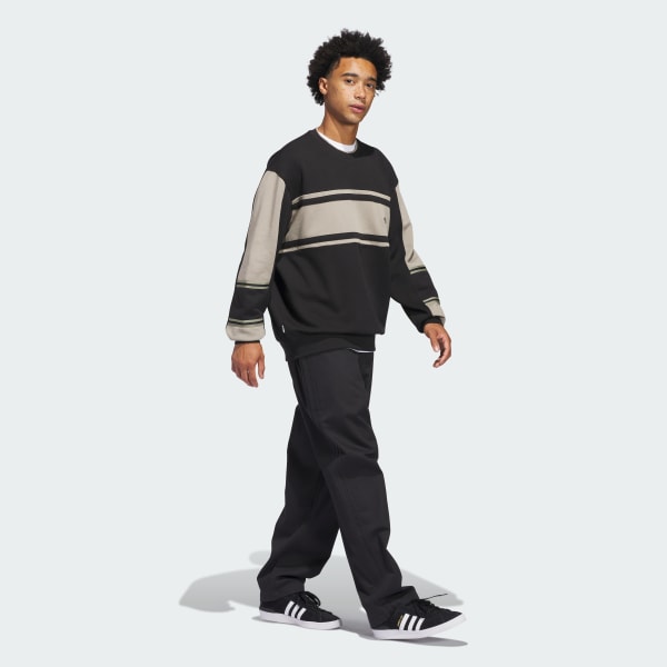 Black Skateboarding Classic Crewneck Sweater (Gender Neutral)
