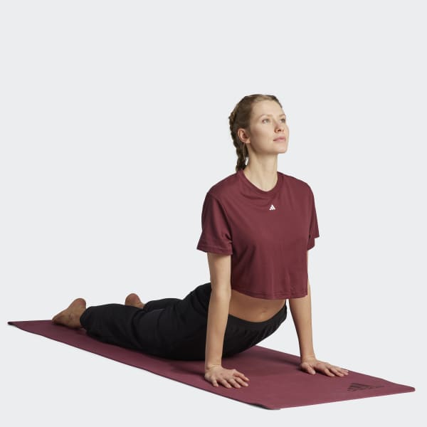 adidas Studio Tee - Burgundy | Women's Training | adidas US