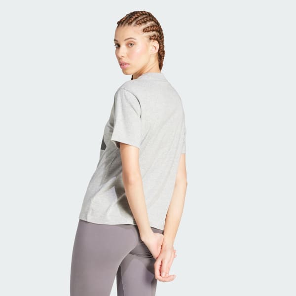 Grey Essentials Big Logo Cotton Tee
