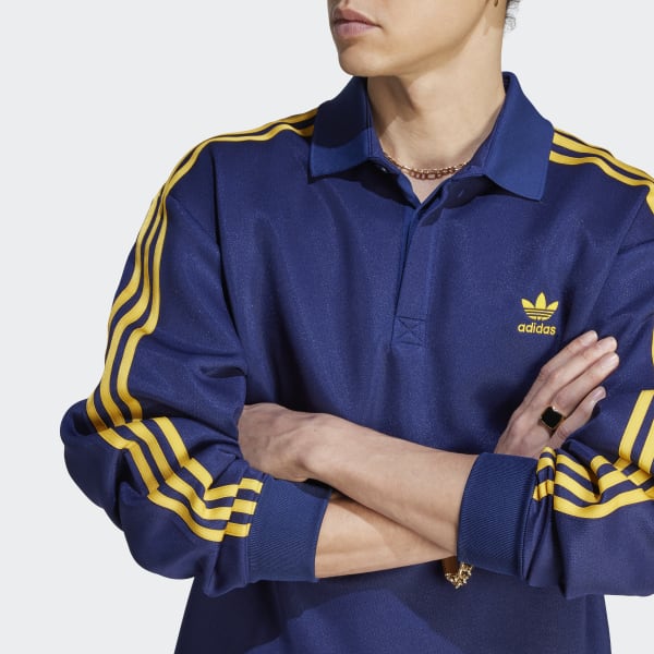 Welkom Parameters badge adidas Adicolor Classics+ Long Sleeve Polo Shirt - Blue | Men's Lifestyle |  adidas US