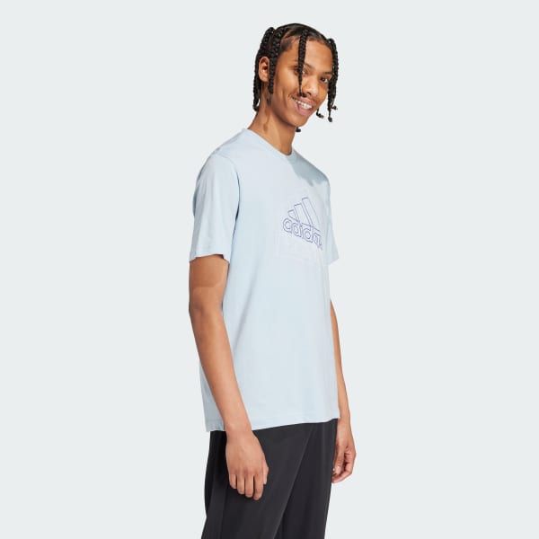 Azul Camiseta Estampada Tech Badge of Sport