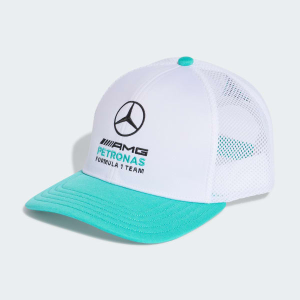Beyaz MERCEDES-AMG PETRONAS FORMULA 1 TEAM DNA DÜZ SİPERLİ Şapka