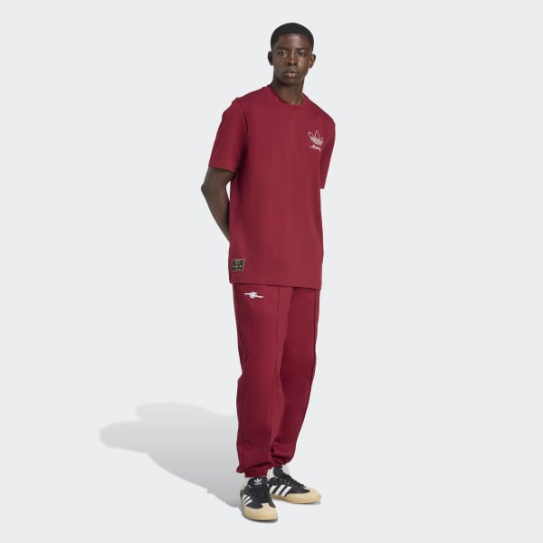 adidas Arsenal Terrace Icons Graphic Tee - Burgundy | Free