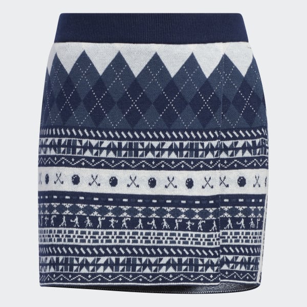 Blue 그래픽 스웨터 스커트 DL195