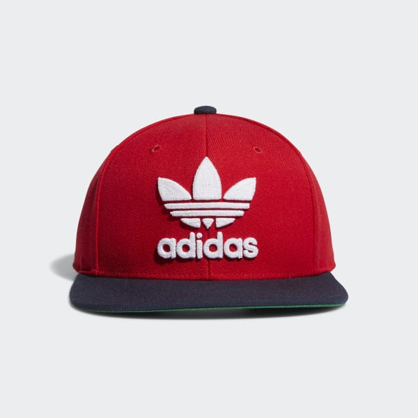 adidas Trefoil Chain Snapback Hat - Red 
