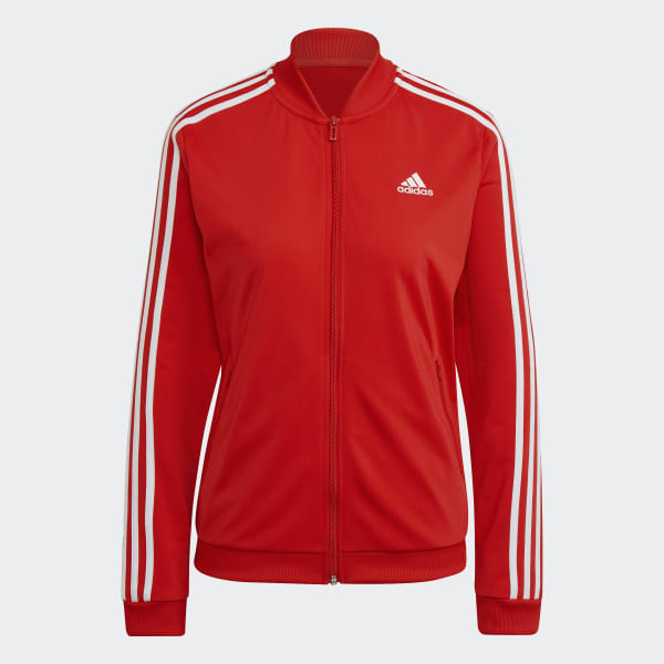 adidas Essentials 3-Stripes Track Suit Red H10157 adidas US