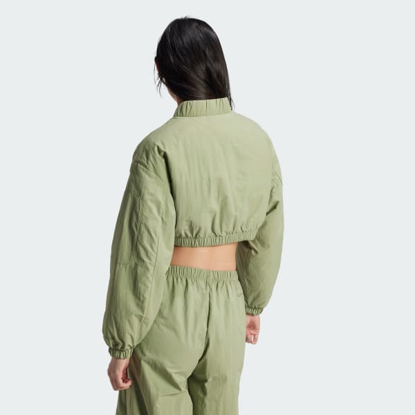 Green City Escape Padded Bomber Jacket