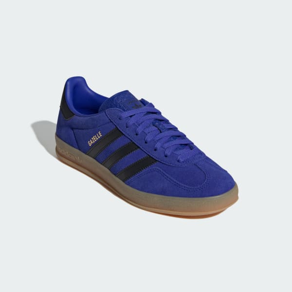 スニーカー Adidas Gazelle W JH7219 BLUE ORCFUS GUM3 adidas Gazelle Indoor Shoes - Blue | Free Shipping with