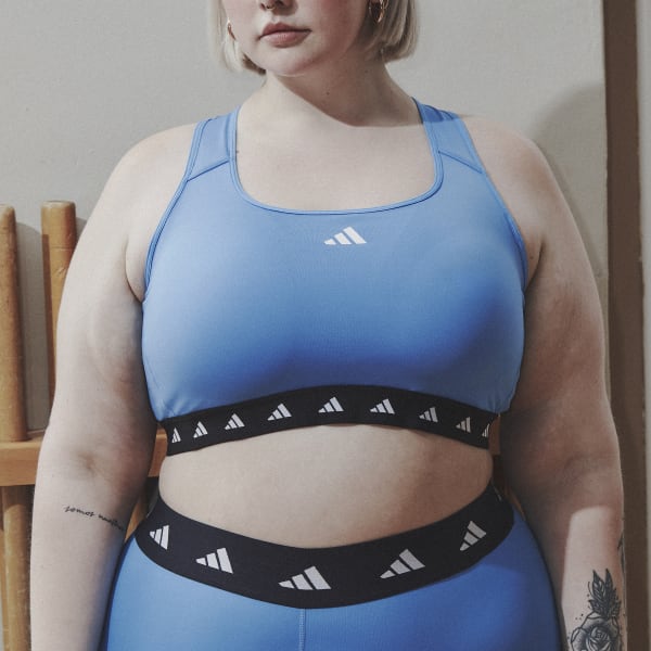 Niebieski Powerreact Training Medium-Support Techfit Bra (Plus Size) F6305
