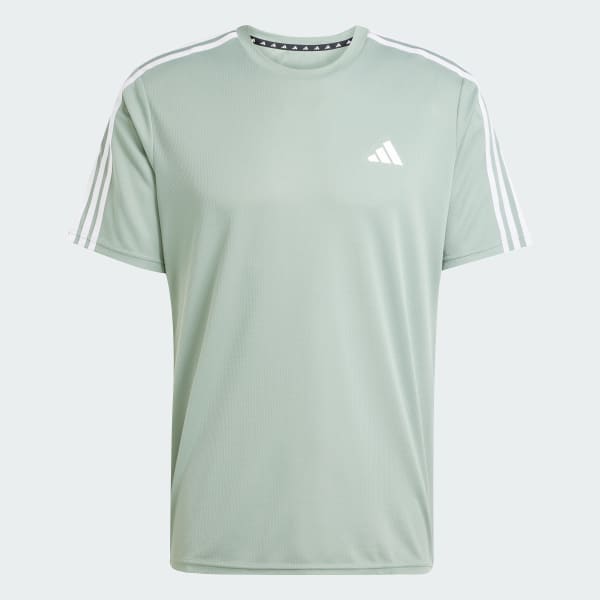 Grun Train Essentials 3-Streifen Training T-Shirt