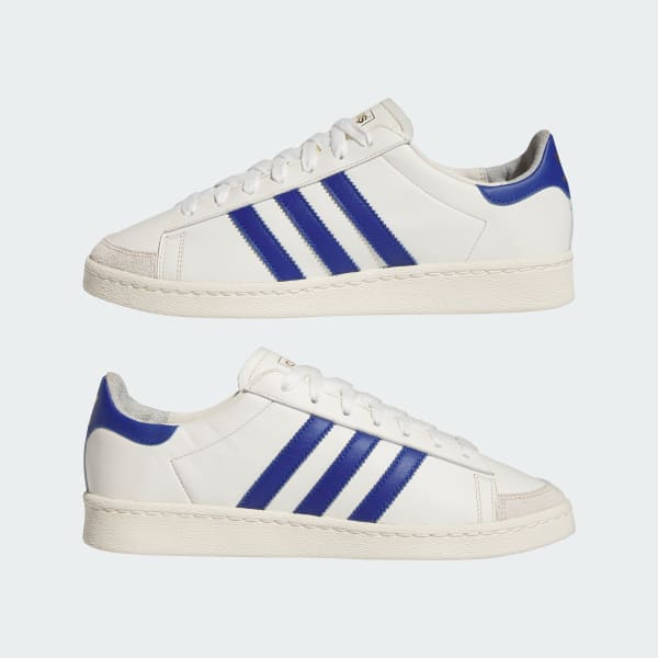 Adidas superstar white and blue store
