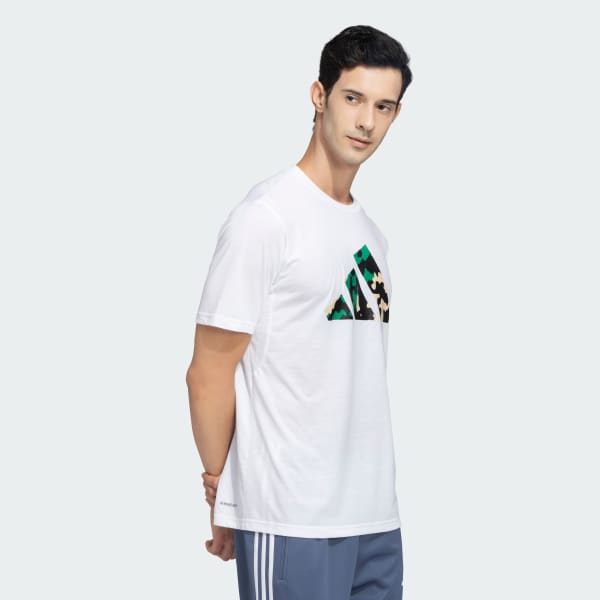 White TRAIN ESSENTIALS BIG LOGO TEE