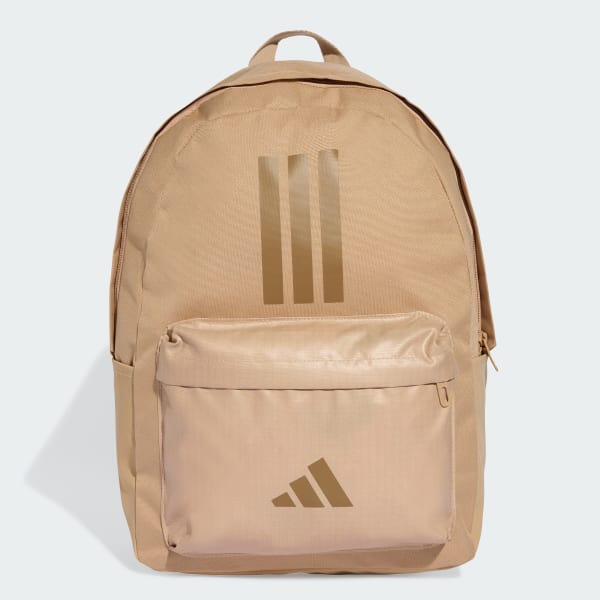 Brown Classic Back-to-School 3-Stripes Backpack