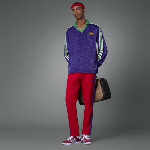Purpura Polo Manga Larga Adicolor Heritage Now Vintage