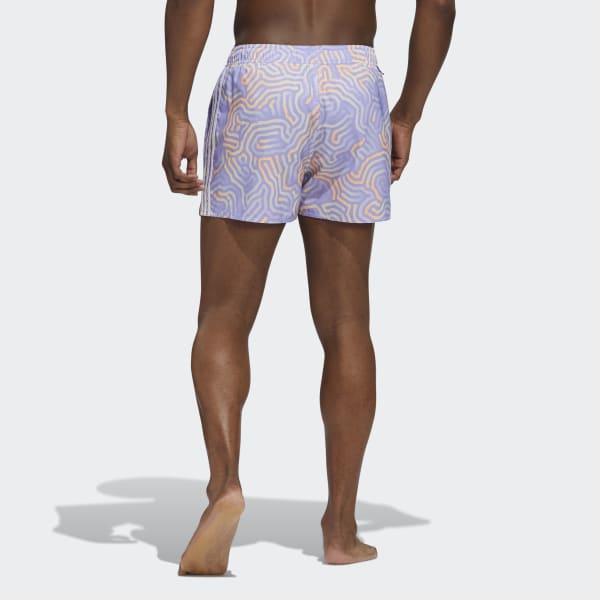 Fioletowy Very Short Length Colour Maze CLX Swim Shorts BW550