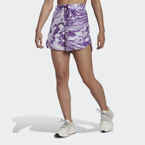 Bialy adidas by Stella McCartney TruePurpose Printed Training Shorts P6507