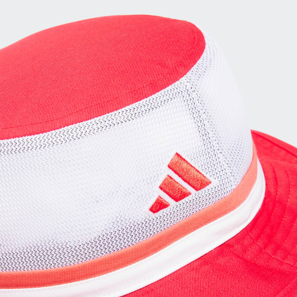 สีแดง หมวกปีกรอบผ้าตาข่ายสปริง