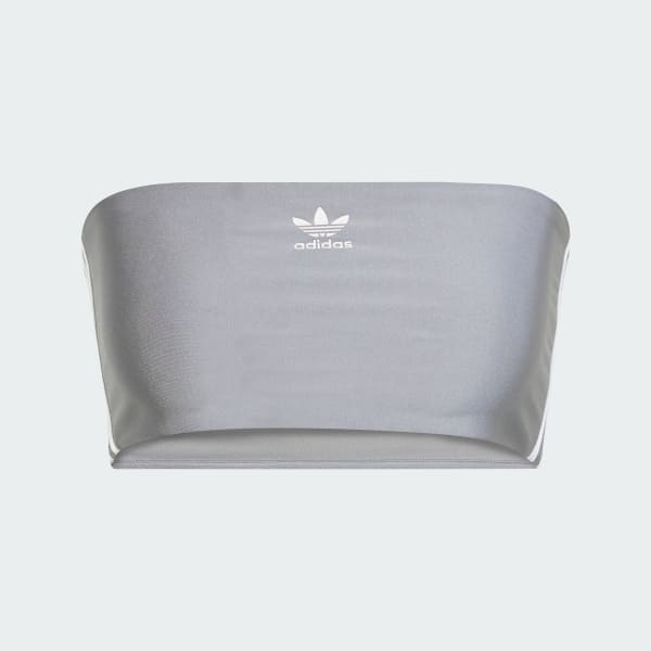 Cinza Top Tubo Três Listras