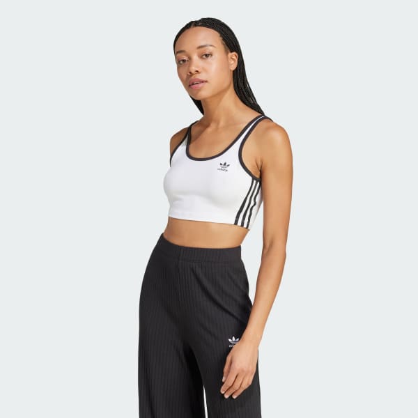 White Adicolor 3-Stripes Bra Top