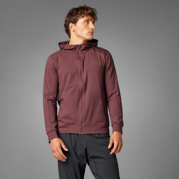 adidas Puremotion Jacket - Burgundy | Free Shipping with