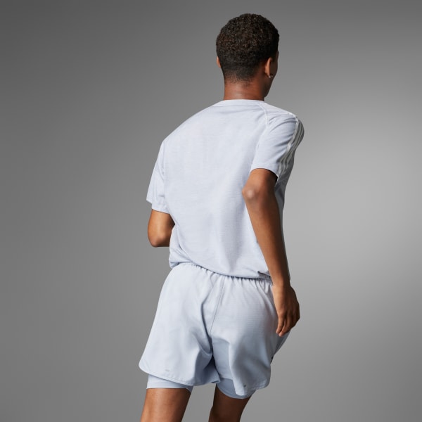 Gri Own the Run 3-Stripes 2-in-1 Şort