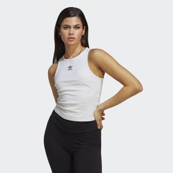adidas Adicolor Essentials Rib Tank Top - White | Women's Lifestyle ...
