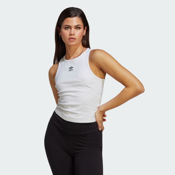 Hvid Adicolor Essentials Rib tanktop